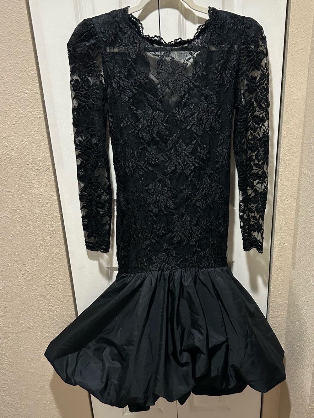 Vintage 1980’s PantagisLace Bubble Hem Dress Made in USA Fairy Grunge Goth, 2